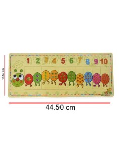 Rompecabezas Madera 45x18cm Animales-numerico M345-m347