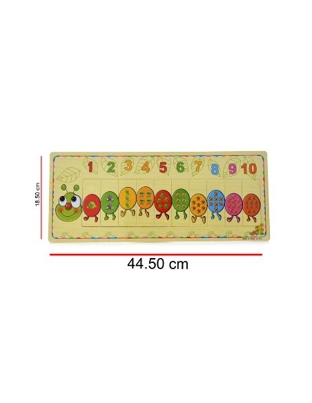 Rompecabezas Madera 45x18cm Animales-numerico M345-m347