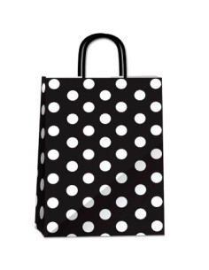 Bolsa 14x8x20 Lunares Blancos  Romi -b:100-1-