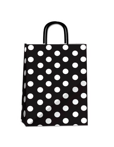 Bolsa 14x8x20 Lunares Blancos  Romi -b:100-1-