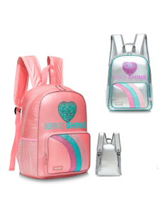 Mochila 14-- 2 Bols  Puffer-metalizada C-diseno 15648-16842-17616-17622-17606 Tar02