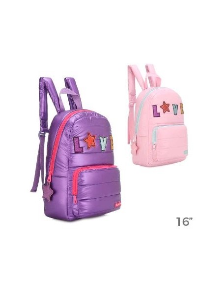 Mochila 16   1 Cierre Puffer Love 15638 Tar02