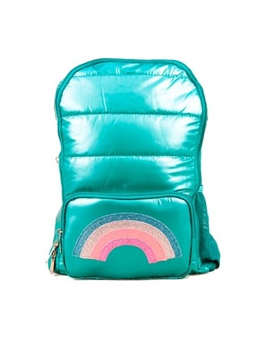 Mochila 39x27cm Puffer C/arco Iris 3 Cierres  Dc30073 Sf01