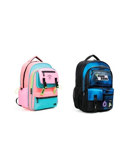 Mochila 17" Espalda Tornasol-colorblock Mod  Surt Fs41-fs73-fs79 Chi01