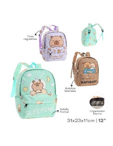 Mochila 20x29 Capibara C-bolsillo 53857 Tar02