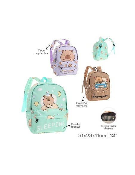 Mochila 20x29 Capibara C-bolsillo 53857 Tar02