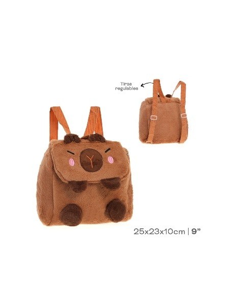 Mochila 27x27cm Capibara Peluche 53818 Tar02