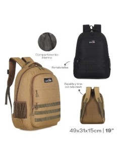 Mochila 49x31x15 Cordura Compartimiento Interno  Tiras Y Espalda Con Tela Mesh  Portabotellas  19p Alpine Skate17749 Tar02