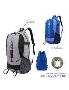 Mochila 30x43 Head 2 Comp. C/bols Laterales 22417 Tar02