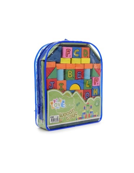 Bloques Didacticos De Madera En Mochila M398 Dre01