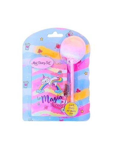 Diario Intimo 11x8cm + Birome C-pompon 26476 Col01 -f-