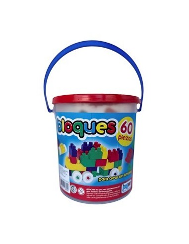 Bloques X60 Pzas En Balde Jugar 0410 Jug03 -b12-
