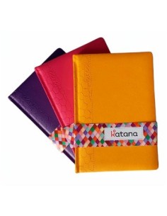 Agenda 2026 A5 15x20 Diaria Encuad  Simil Cuero  3 Colores Katana 519668 Pen01