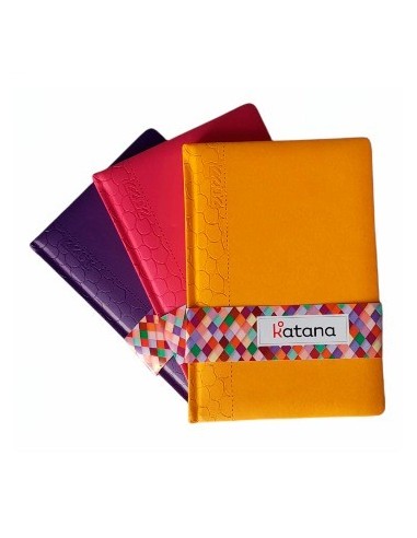 Agenda 2026 A5 15x20 Diaria Encuad  Simil Cuero  3 Colores Katana 519668 Pen01