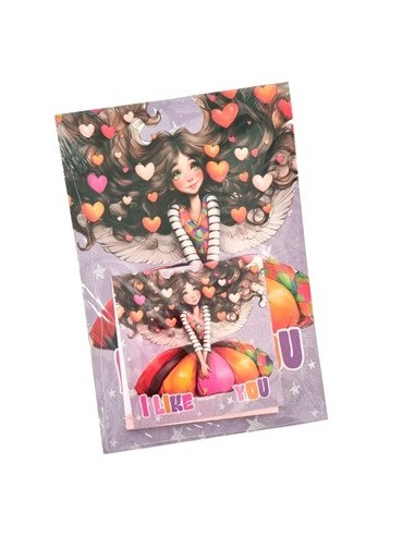 Libreta 20x14 + 9x9 T-flex  Hojas Fantasia Bl1710 Nor-pac -10-