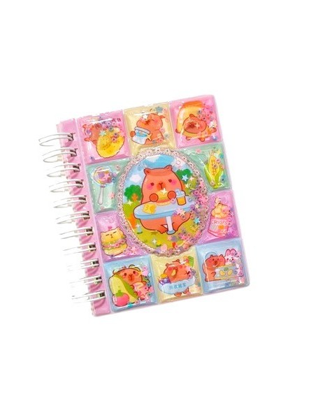 Libreta 10 5x8 5cm Capybara-labubu Tapa C-relieve Bb-56115 Sf01